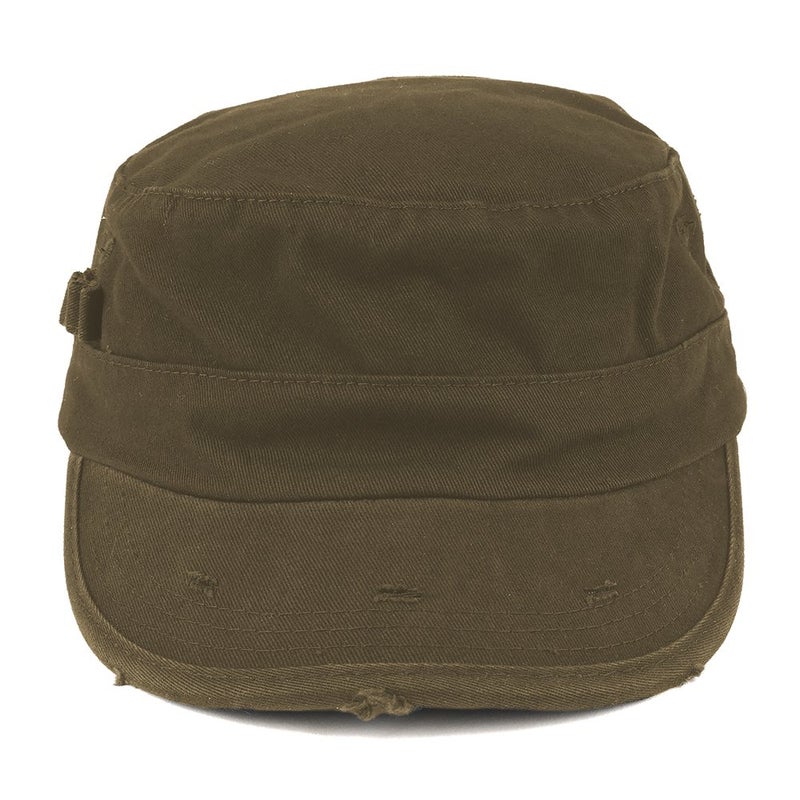 Armycrew Washed Cotton Army BDU Style Fitted Military Cap - Olive - L-XL - Image 2